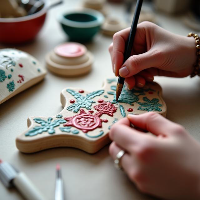 Processo personalizzazione ceramiche natalizie